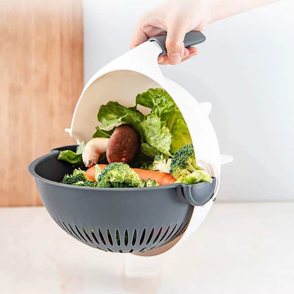 Multifunctional Vegetable Cutter With Drain Basket