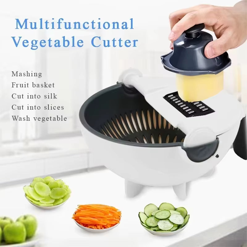 Multifunctional Vegetable Cutter With Drain Basket
