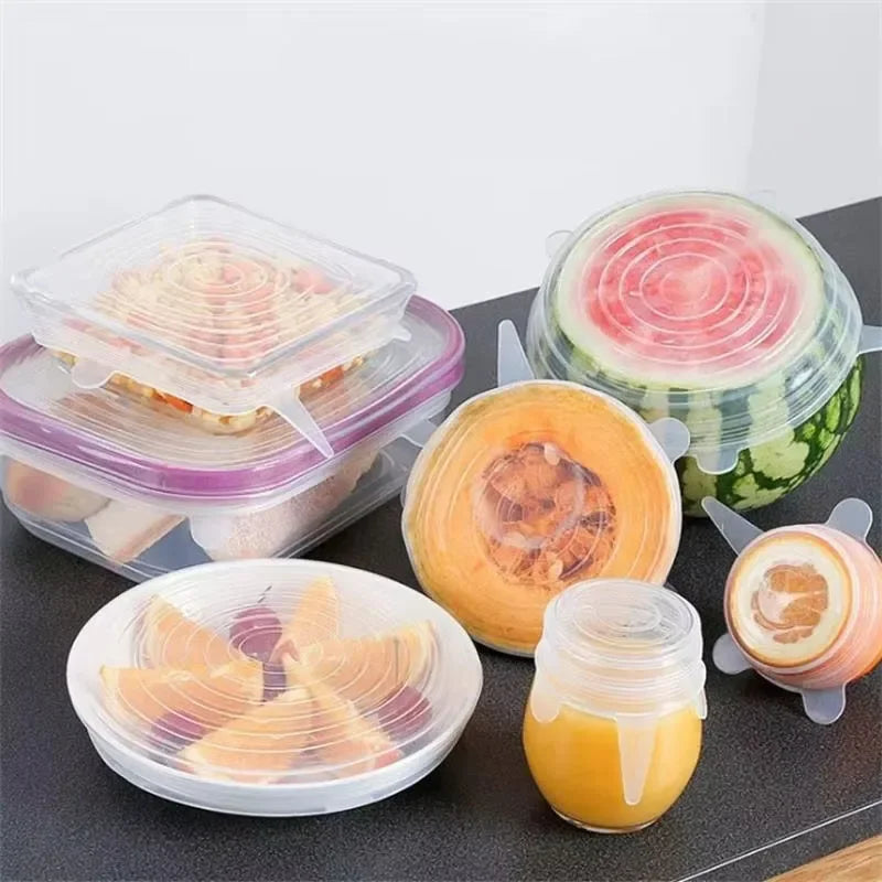 6Pcs Silicone Stretch Lids