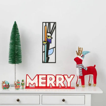 Abstract Human Face Wall Paintings