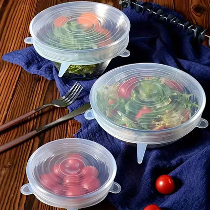 6Pcs Silicone Stretch Lids