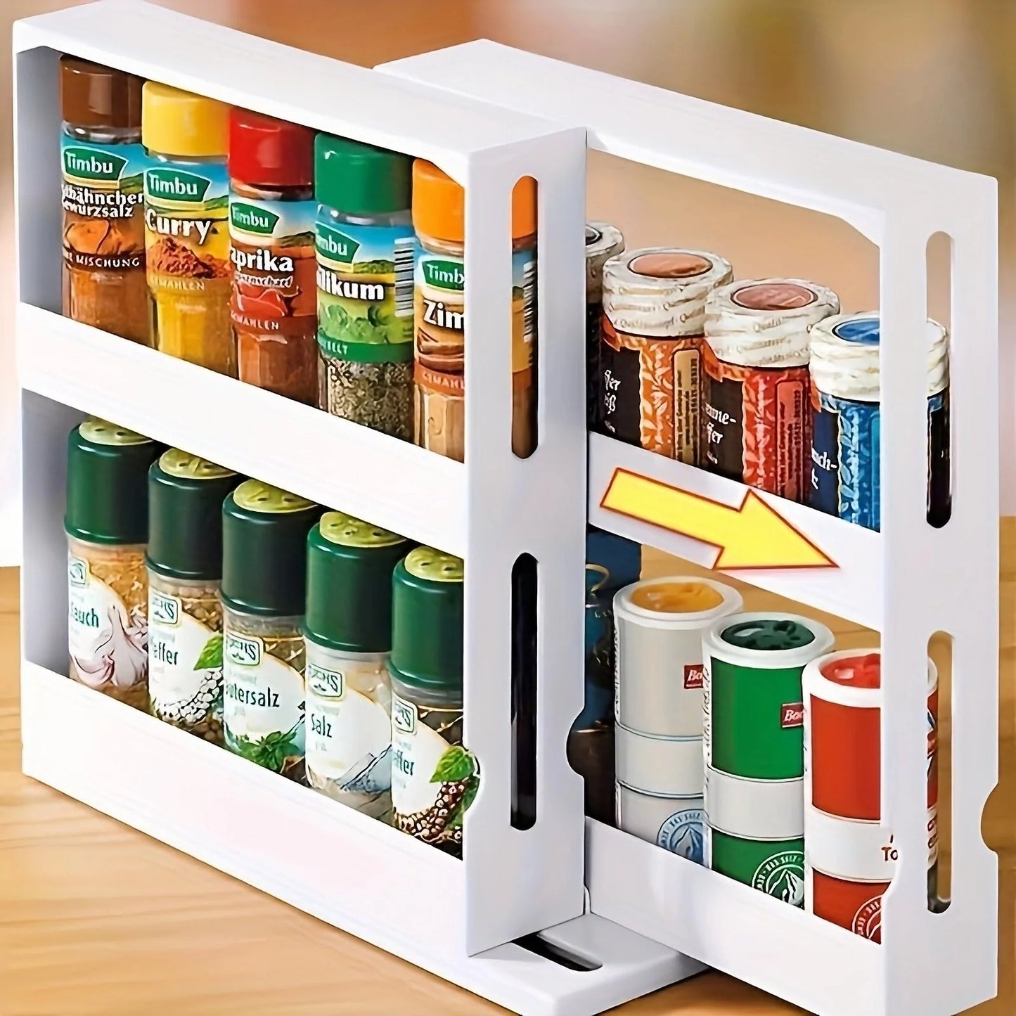Kitchen Spice Storage Rack Organizer