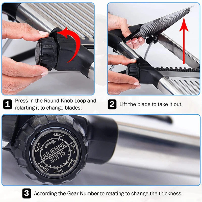 Stainless Steel Chopper & Mandolin Grater Set