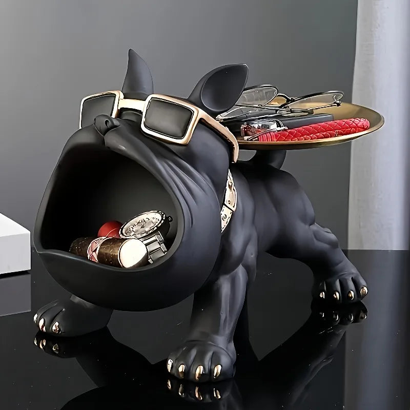 Bulldog Sculpture With Storage