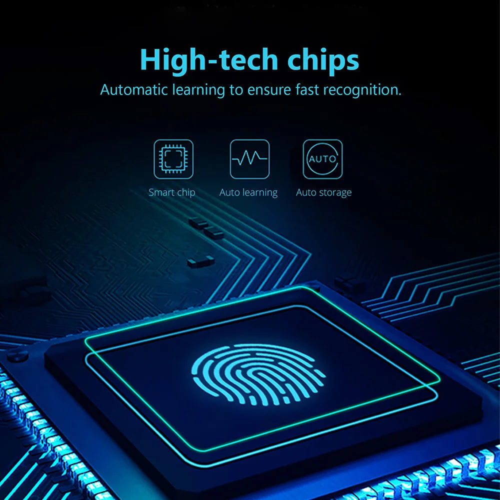 Tongwode Keyless USB Charging Fingerprint Lock Smart Padlock Waterproof 0.2S Unlock Portable Anti-Theft Electronic Door Lock