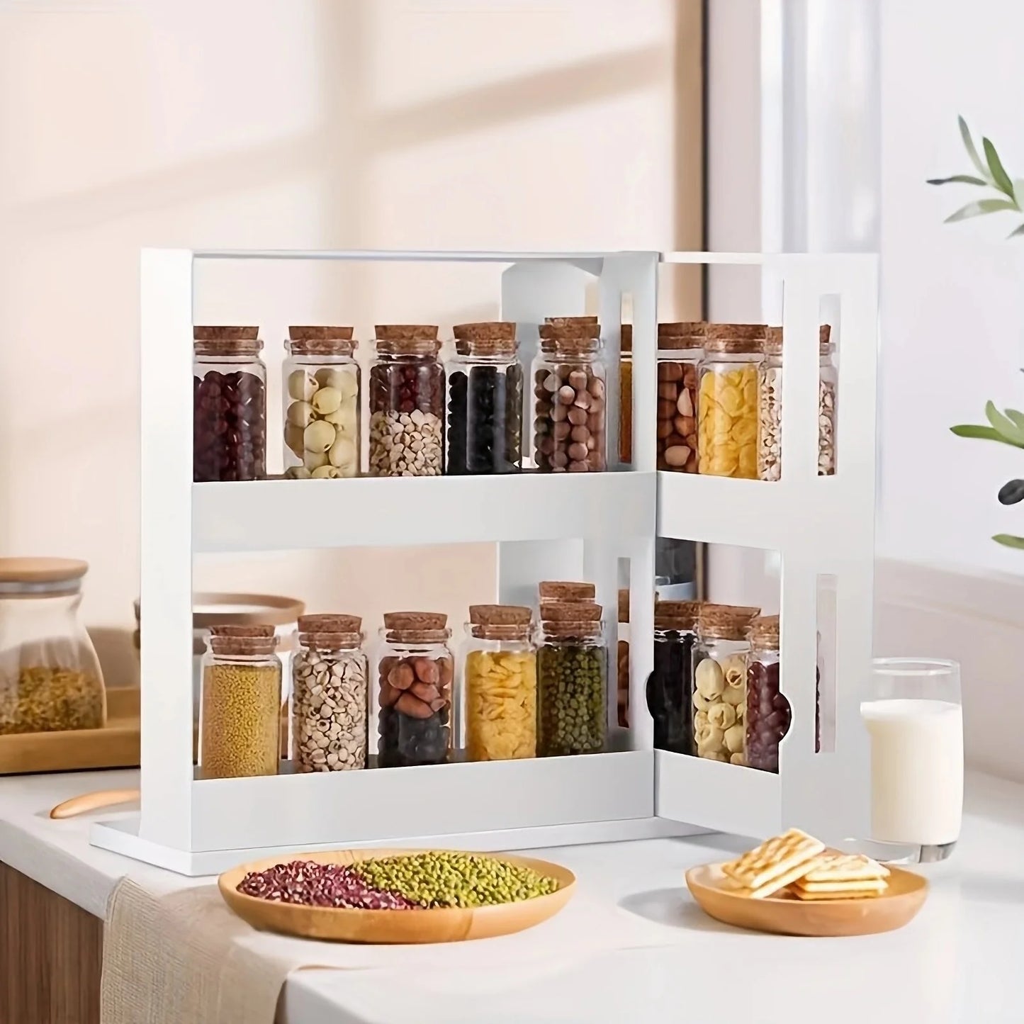 Kitchen Spice Storage Rack Organizer