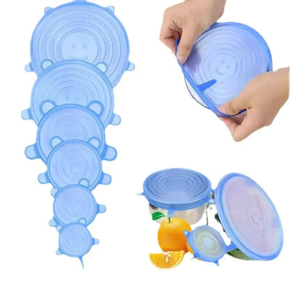 6Pcs Silicone Stretch Lids