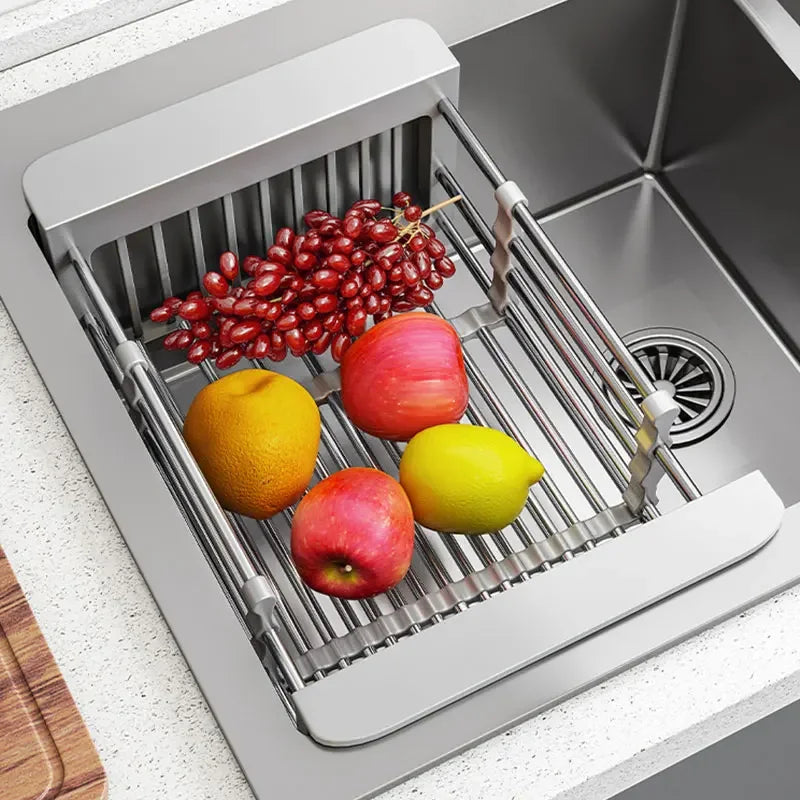 Retractable Over-Sink Dish Rack
