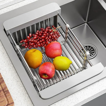 Retractable Over-Sink Dish Rack
