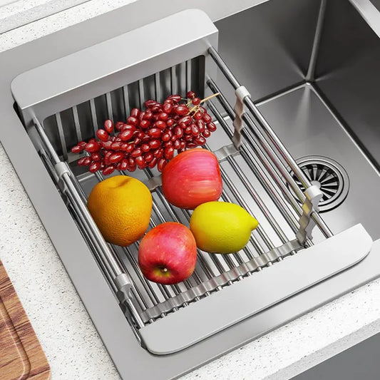Retractable Over-Sink Dish Rack