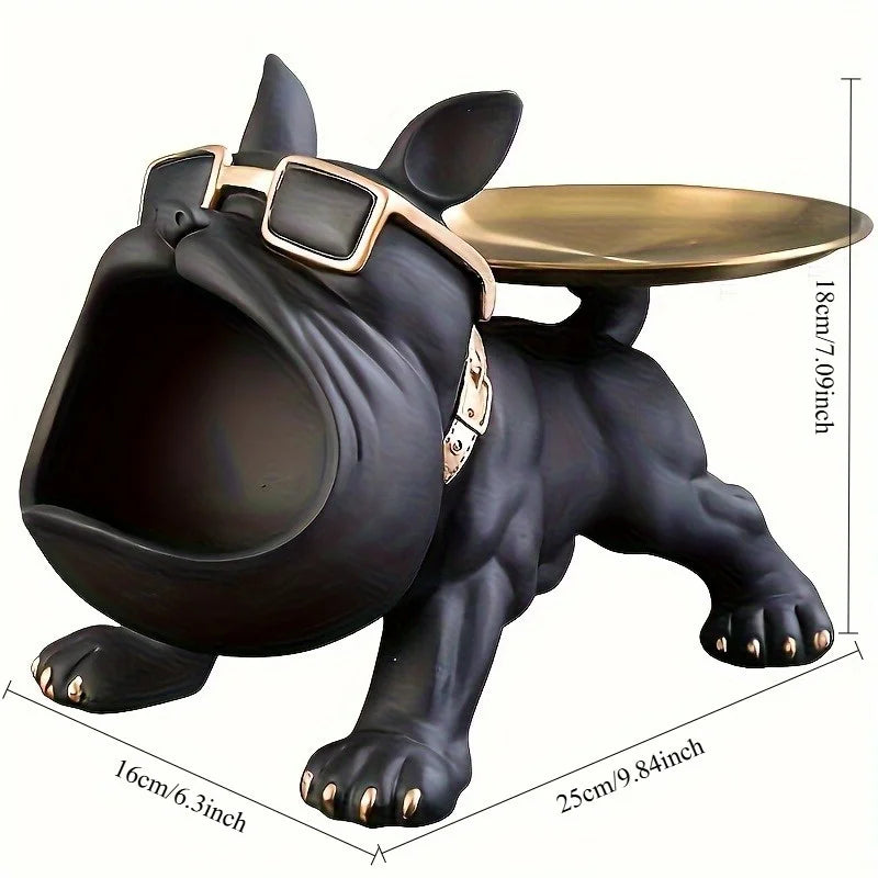 Bulldog Sculpture With Storage