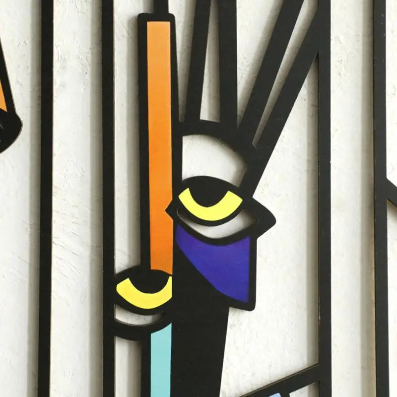 Abstract Human Face Wall Paintings