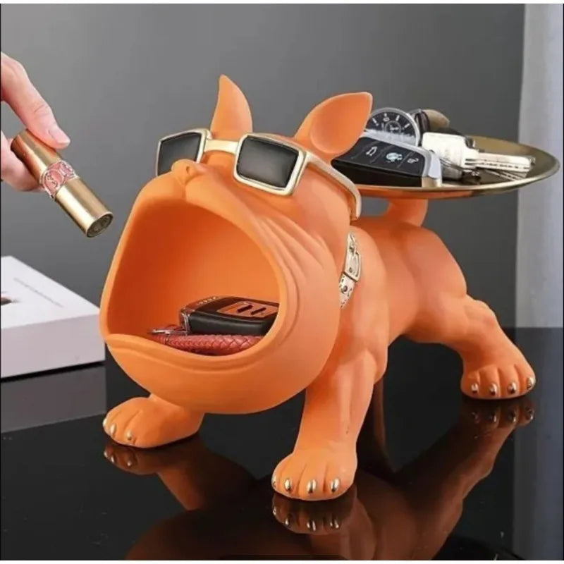 Bulldog Sculpture With Storage