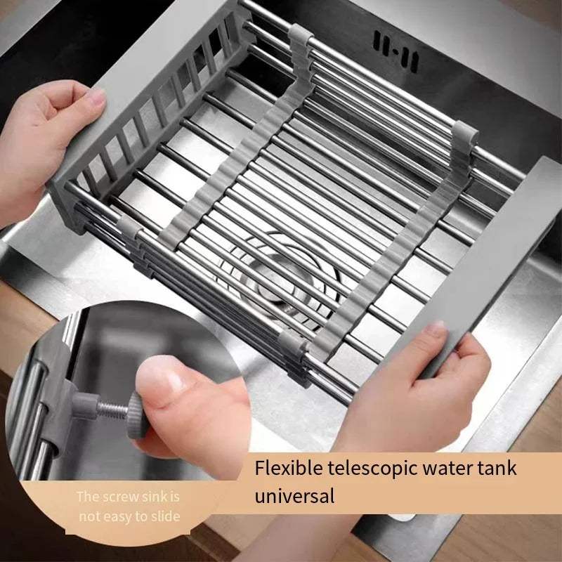Retractable Over-Sink Dish Rack