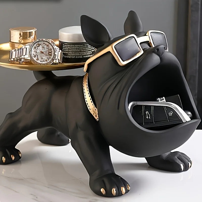 Bulldog Sculpture With Storage