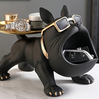 Bulldog Sculpture With Storage