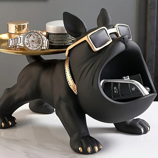 Bulldog Sculpture With Storage