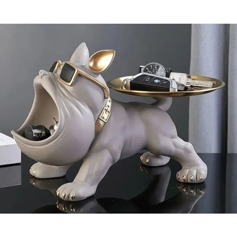 Bulldog Sculpture With Storage