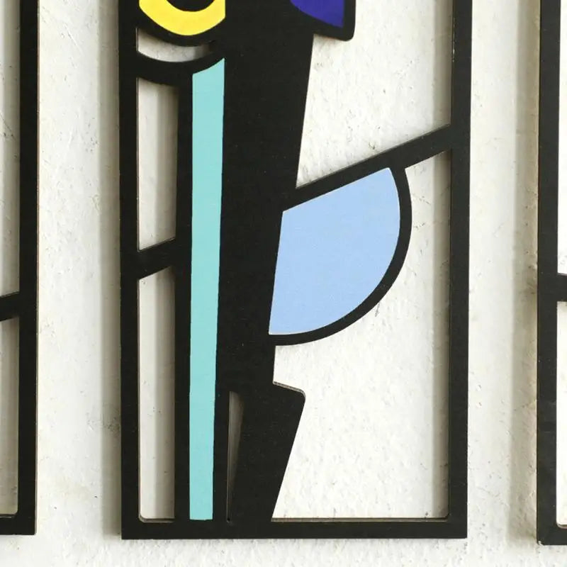 Abstract Human Face Wall Paintings