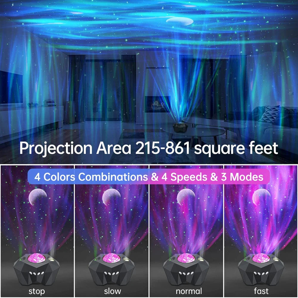 Star Lights Aurora Galaxy Projector Lamp