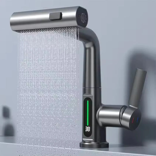 Bathroom Renovation Digital Display Faucet Grey User-Friendly Installation Versatile Faucet Design Hassle-Free Setup