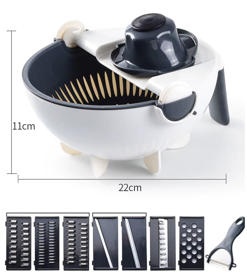Multifunctional Vegetable Cutter With Drain Basket